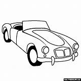 Mg Mga Coloring Cars 1955 Thecolor Pages sketch template