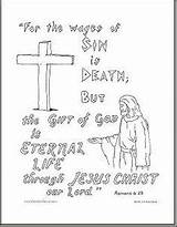 Coloring Romans Wages Salvation Death Asd10 sketch template