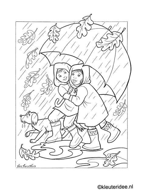 rainy day coloring page spring rain printable  kids sheets