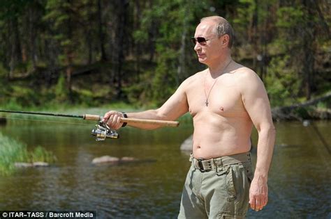 vladimir putin strips to his waist again for macho hunting