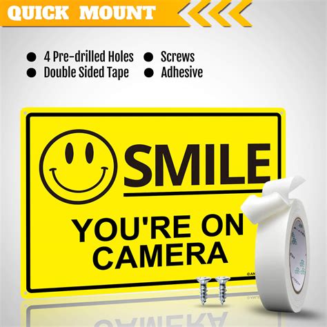 smile youre  camera sign   anley flags