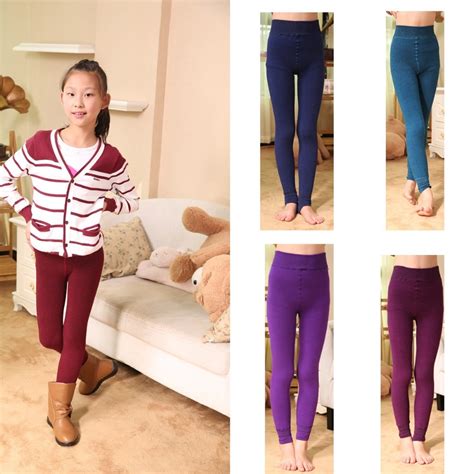 fashion winter girl thick fluffy cotton stretched leggings