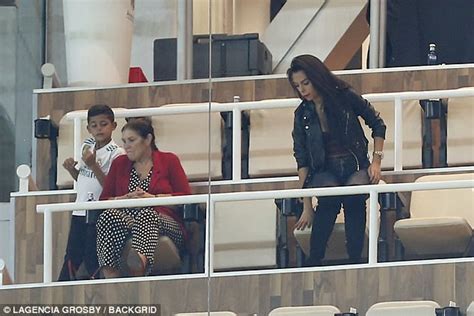 pregnant georgina rodriguez seen at real madrid match daily mail online