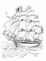 Ship Pirate Coloring Pages Simple Printable Big Cannon sketch template