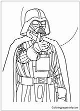 Vader Darth Star Pages Wars Coloring Color Online sketch template