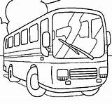 Coloring Pages Transportation Bus Public Modes School sketch template