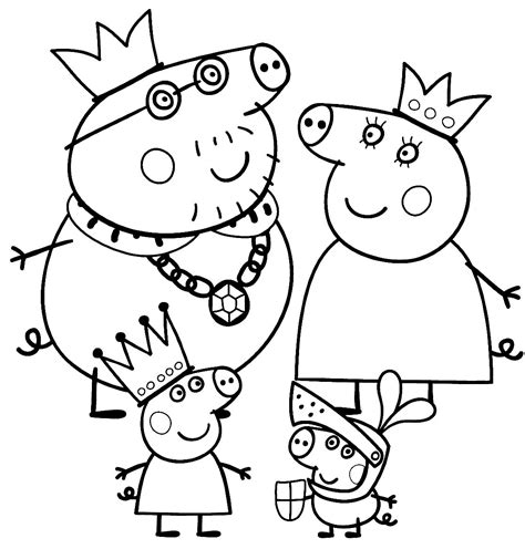 peppa pig coloring pages getcoloringpagescom