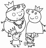 Peppa Pig Coloring Pages Family Friends sketch template