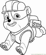 Patrol Paw Rubble Coloring Pages Drawing Printable Games Chase Zuma Painting Kids Running Cartoon Clipartmag Online Coloringpages101 Color Pdf Categories sketch template