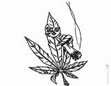 Coloring Weed Pages Leaf Marijuana Pot Printable Drawing Adults Step Template Clipartmag sketch template