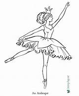 Ballet Coloring Pages Ballerina Printable sketch template