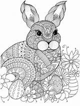 Zentangle Bunny Malvorlagen Hase Coloriages Ostern Erwachsenen Teens sketch template