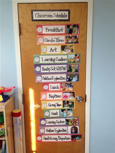 images  classroom schedule  pinterest preschool