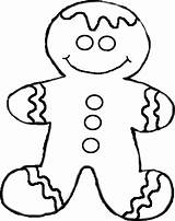 Gingerbread Man Coloring Pages Clipart Outline Christmas Ginger Bread Line Men Cliparts Drawing Cartoon Kids Template Disney Crafts Funny Activities sketch template