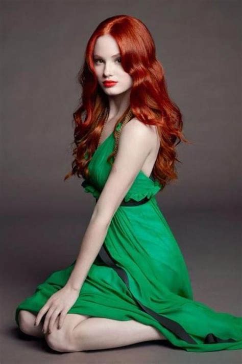 Green Beautiful Red Hair Red Haired Beauty Redhead Beauty