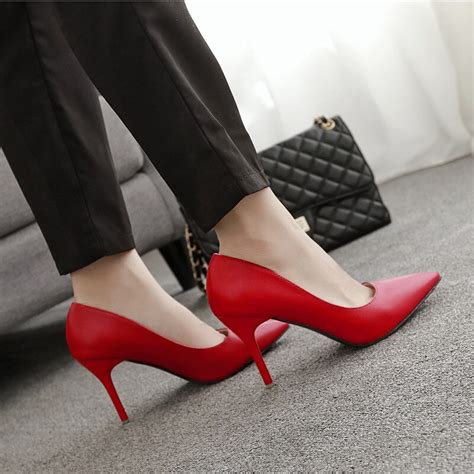 Plus Size 32 43 Women Pointed Toe High Heel Fashion Sexy