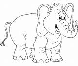 Elephant Coloring African Pages Animal Animals Color Print Back sketch template