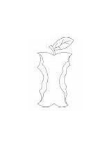 Coloring Apple Nibbled Bitten sketch template