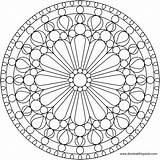 Mandala Coloring Pages Simple Therapy Detailed sketch template