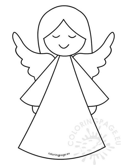 cute angel template coloring page