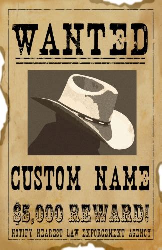 custom wanted reward personalized  poster