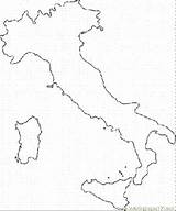 Italy Map Coloring Printable Kids Outline Color Pages Crafts sketch template
