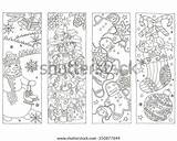 Bookmarks Snowman sketch template