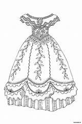 Dress Coloring Pages Print Wonder sketch template