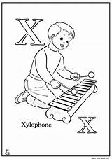 Coloring Xylophone Pages Getdrawings Getcolorings Drawing Alphabet sketch template