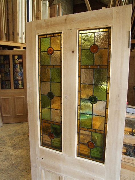 Pretty Antique Victorian Stained Glass Front Door Stained Glass Doors