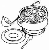 Soup Coloring Pages Bowl Drawing Printable Tureen Pot Food Kids Getdrawings Hot Getcolorings Color Popular Coloringhome sketch template