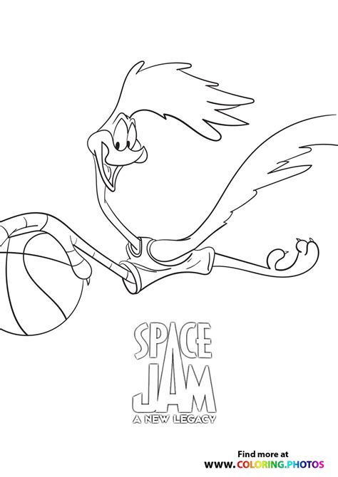 space jam  coloring pages getcoloringpages  tune squad space jam