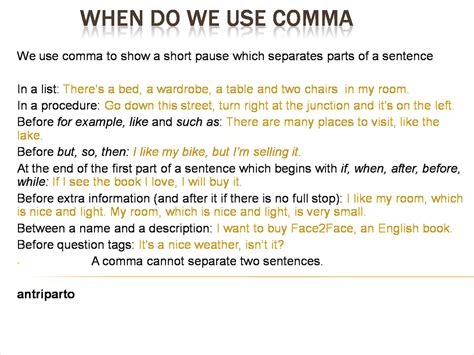 comma commas sentences gillingham