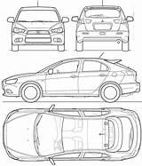 Lancer Mitsubishi Sportback sketch template