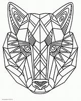 Loup Zentangle Hardest Geometrisch Benjaminpech Tiere Malvorlagen Erwachsene Coloriages Difficiles Geometrische Adultes Beau sketch template