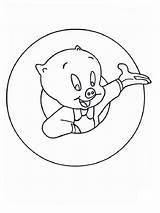 Porky Pig Coloring Pages Printable Coloring4free Cartoons Recommended sketch template
