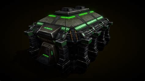 drt sci fi building infantry barracks buy royalty   model