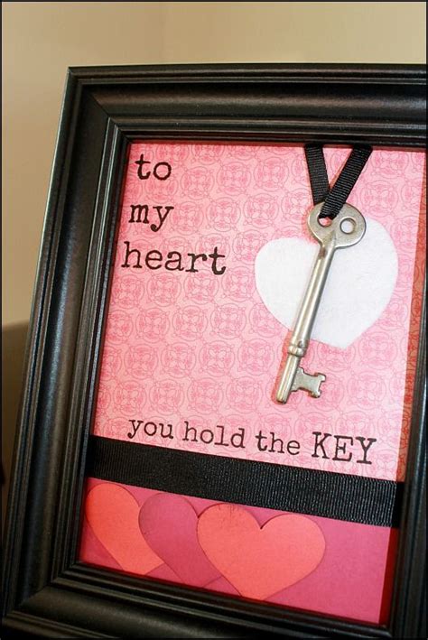 framed key   heart valentines craft valentine crafts  kids