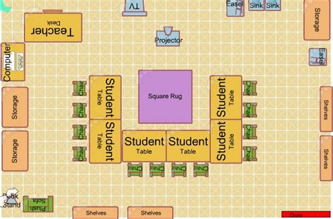 classroom floor plan educational psychology portfolio