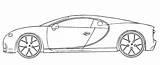 Bugatti Chiron sketch template