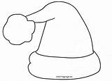 Santa Hat Claus Outline Face Printable Template Coloring Drawing Easter Crafts Christmas Clipartmag sketch template