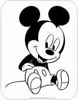 Mickey Coloring Mouse Baby Pages Disney Cute Disneyclips Printable Sitting Printables Sheets Babies Duck Donald Drawings Down Pdf Funstuff sketch template