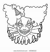 Clown Coloring Scary Pages Evil Drawing Killer Easy Girl Drawings Halloween Horror Face Cool Color Clowns Poster Vector Spooky Tree sketch template