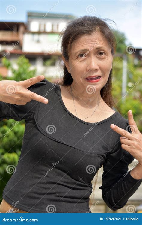 A Fun Filipina Female Senior Granny Stock Image Image Of Adult