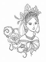 Ink Coloring Getcolorings Tatiana Fairy Queen Drawing sketch template