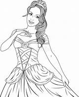 Prinses Meisje Mooi sketch template