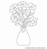 Vase Coloring Flower Pages Flowers Drawing Kids Proflowers Getcolorings Vases Printable Getdrawings sketch template