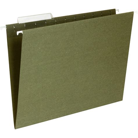 business source bsn  cut standard hanging file folders  box standard green