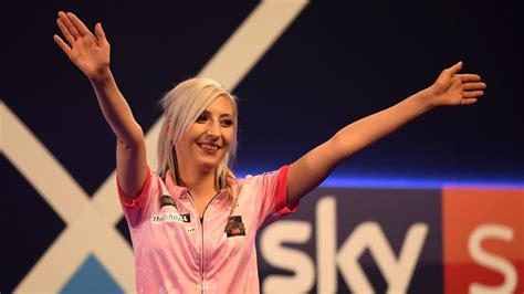 female darts player fallon sherrock beats  man  world championships uk news sky news