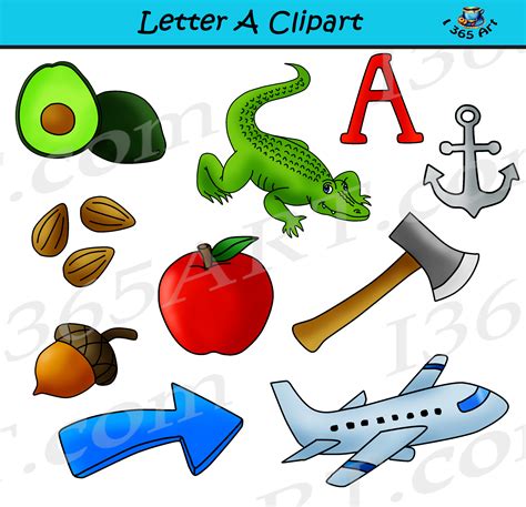 letter  objects clipart learning  alphabets commercial clipart